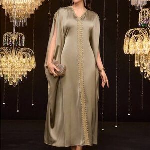Elegant Gold-Trimmed Robe